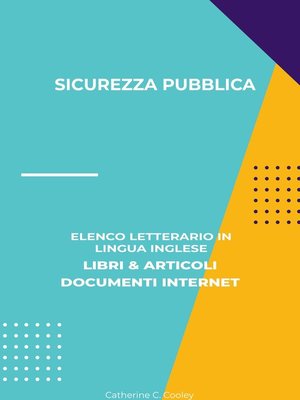 cover image of Sicurezza Pubblica